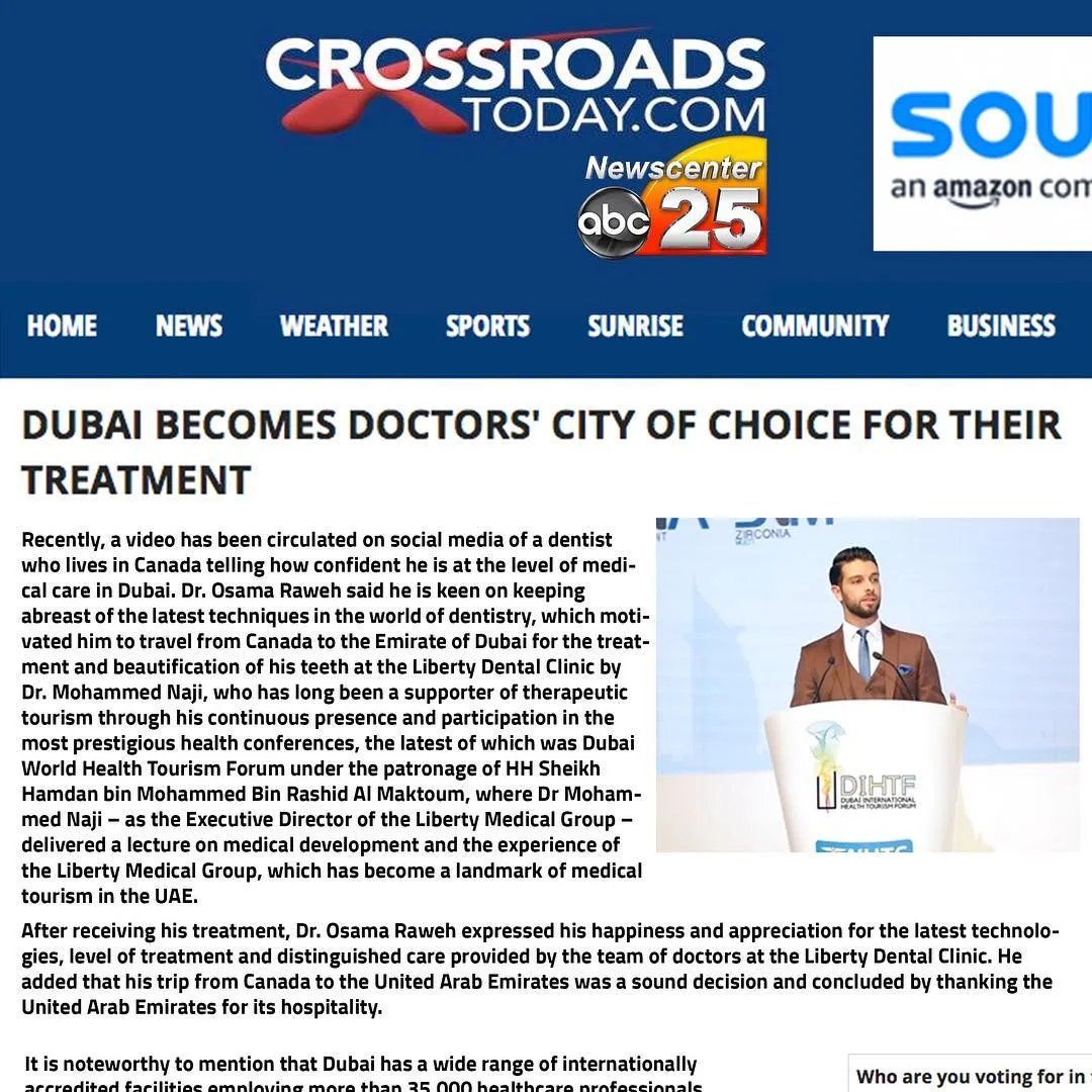 Crossroads Today article mentioning Dr. Mohammed Naji and Liberty Dental Clinic